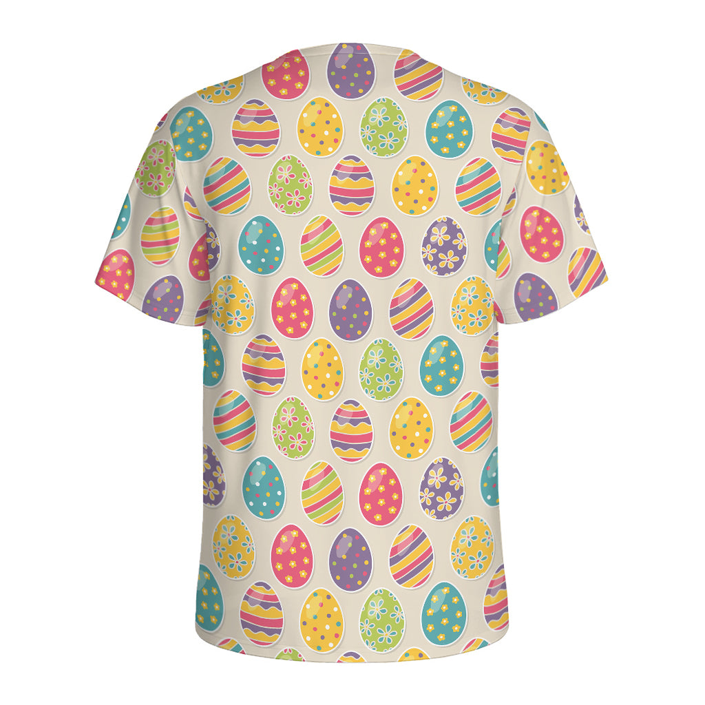 Colorful Cute Easter Eggs Pattern Print Men's Sports T-Shirt