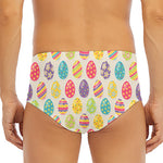 Colorful Cute Easter Eggs Pattern Print Men's Triangle Swim Briefs