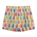 Colorful Cute Easter Eggs Pattern Print Mesh Shorts