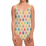 Colorful Cute Easter Eggs Pattern Print One Piece Swimsuit