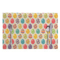 Colorful Cute Easter Eggs Pattern Print Placemat