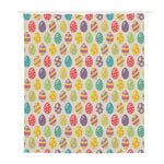 Colorful Cute Easter Eggs Pattern Print Polyester Shower Curtain
