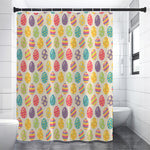 Colorful Cute Easter Eggs Pattern Print Premium Shower Curtain