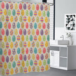 Colorful Cute Easter Eggs Pattern Print Premium Shower Curtain