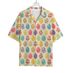 Colorful Cute Easter Eggs Pattern Print Rayon Hawaiian Shirt
