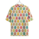 Colorful Cute Easter Eggs Pattern Print Rayon Hawaiian Shirt