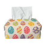 Colorful Cute Easter Eggs Pattern Print Rectangle Tissue Box Cover