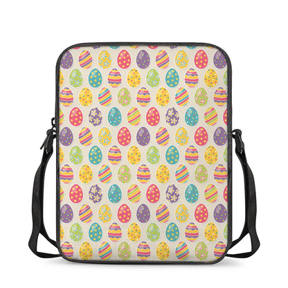 Colorful Cute Easter Eggs Pattern Print Rectangular Crossbody Bag