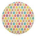 Colorful Cute Easter Eggs Pattern Print Round Blanket