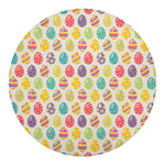 Colorful Cute Easter Eggs Pattern Print Round Blanket