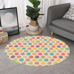 Colorful Cute Easter Eggs Pattern Print Round Rug
