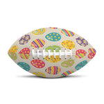 Colorful Cute Easter Eggs Pattern Print Rugby Ball