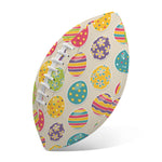 Colorful Cute Easter Eggs Pattern Print Rugby Ball