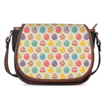 Colorful Cute Easter Eggs Pattern Print Saddle Bag