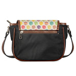 Colorful Cute Easter Eggs Pattern Print Saddle Bag