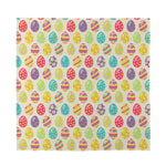 Colorful Cute Easter Eggs Pattern Print Silk Bandana