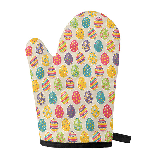 Colorful Cute Easter Eggs Pattern Print Single Oven Mitt
