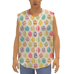 Colorful Cute Easter Eggs Pattern Print Sleeveless Baseball Jersey