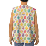 Colorful Cute Easter Eggs Pattern Print Sleeveless Baseball Jersey