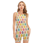 Colorful Cute Easter Eggs Pattern Print Sleeveless One Piece Swimsuit