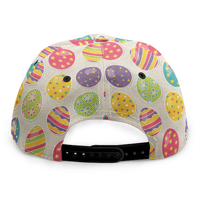 Colorful Cute Easter Eggs Pattern Print Snapback Cap