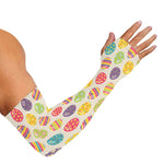 Colorful Cute Easter Eggs Pattern Print Sun Protection Arm Sleeves