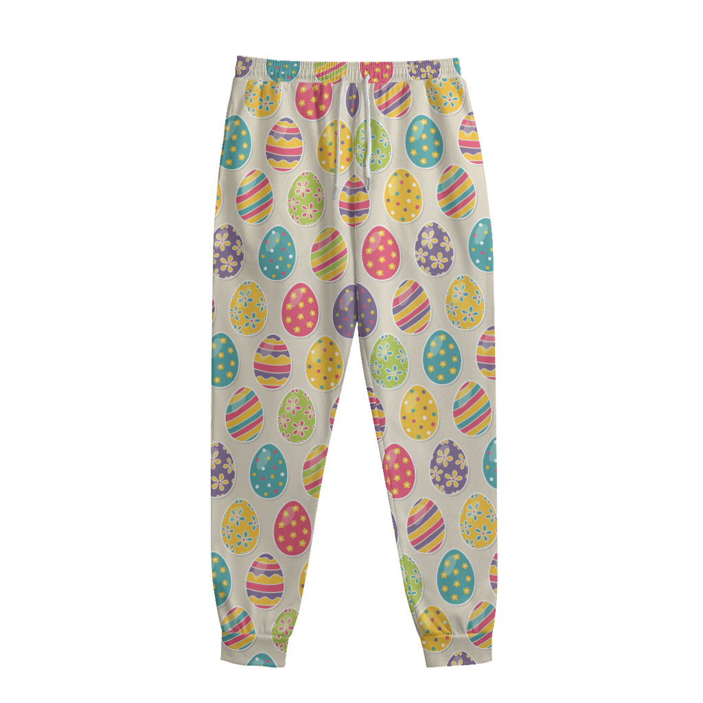 Colorful Cute Easter Eggs Pattern Print Sweatpants