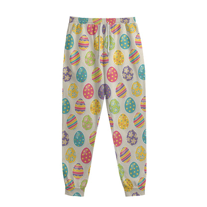 Colorful Cute Easter Eggs Pattern Print Sweatpants