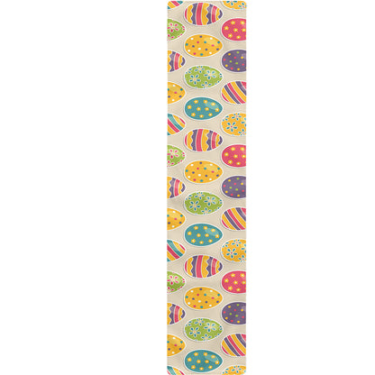 Colorful Cute Easter Eggs Pattern Print Table Runner