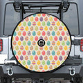 Colorful Cute Easter Eggs Pattern Print Tire Cover With Camera Hole