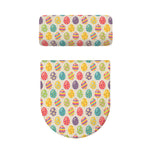 Colorful Cute Easter Eggs Pattern Print Toilet Lid And Tank Cover Set