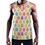 Colorful Cute Easter Eggs Pattern Print Training Tank Top
