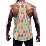 Colorful Cute Easter Eggs Pattern Print Training Tank Top