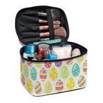 Colorful Cute Easter Eggs Pattern Print Travel Makeup Bag