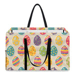 Colorful Cute Easter Eggs Pattern Print Utility Tote Bag