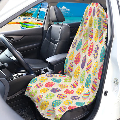Colorful Cute Easter Eggs Pattern Print Waterproof Car Seat Cover
