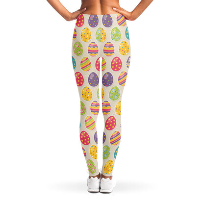 Colorful Cute Easter Eggs Pattern Print Women's Leggings