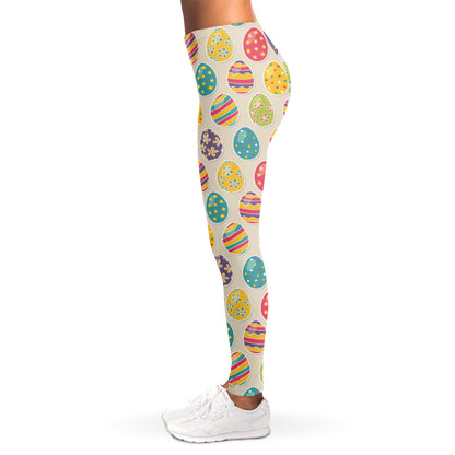 Colorful Cute Easter Eggs Pattern Print Women's Leggings