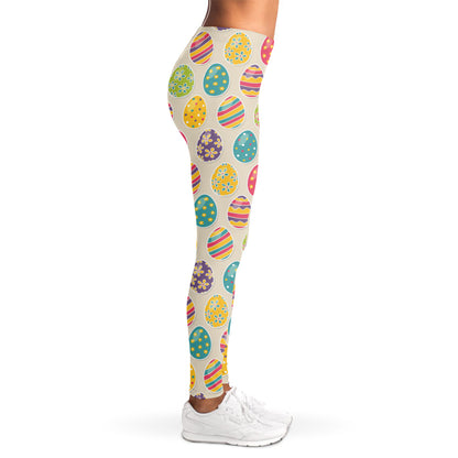 Colorful Cute Easter Eggs Pattern Print Women's Leggings
