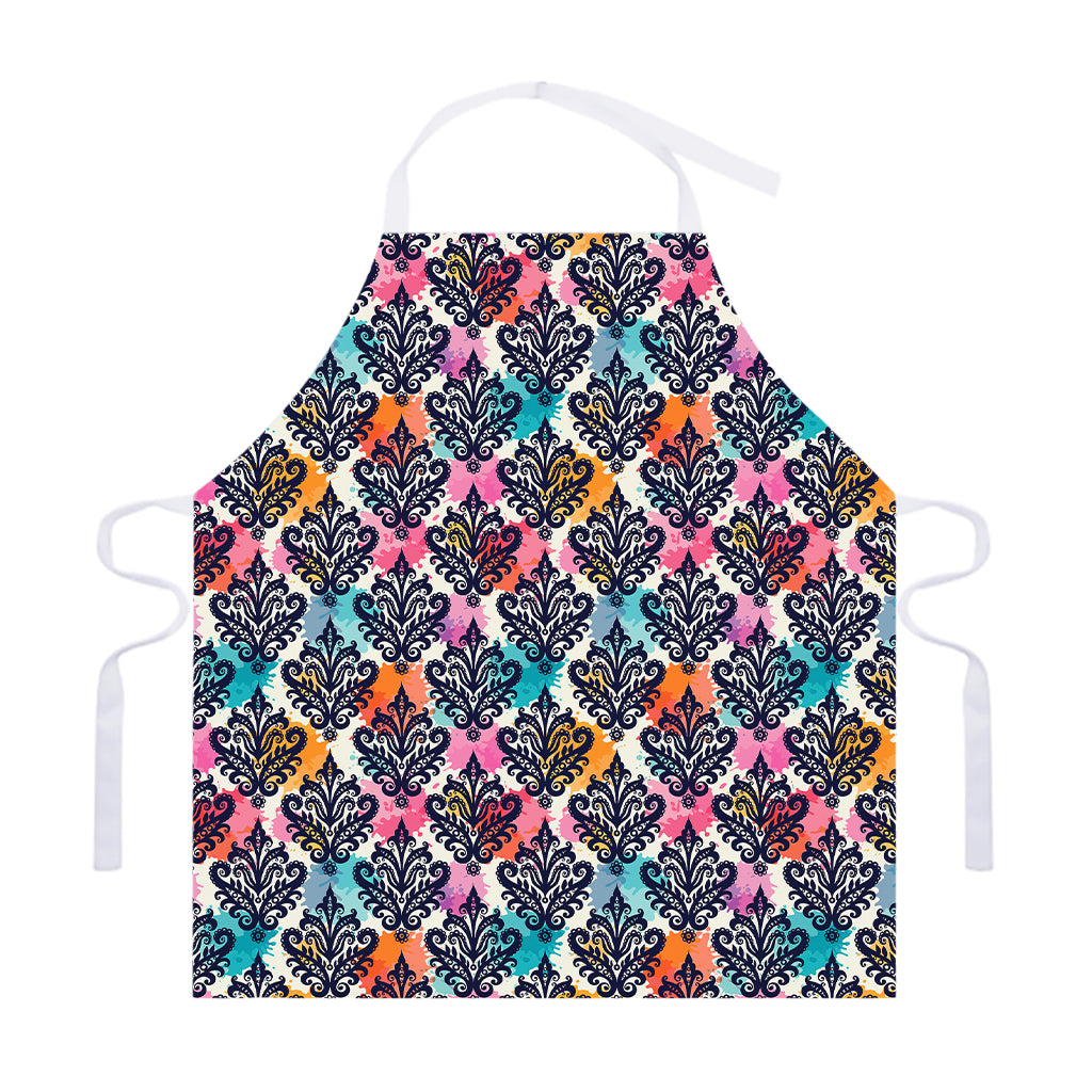 Colorful Damask Pattern Print Adjustable Apron
