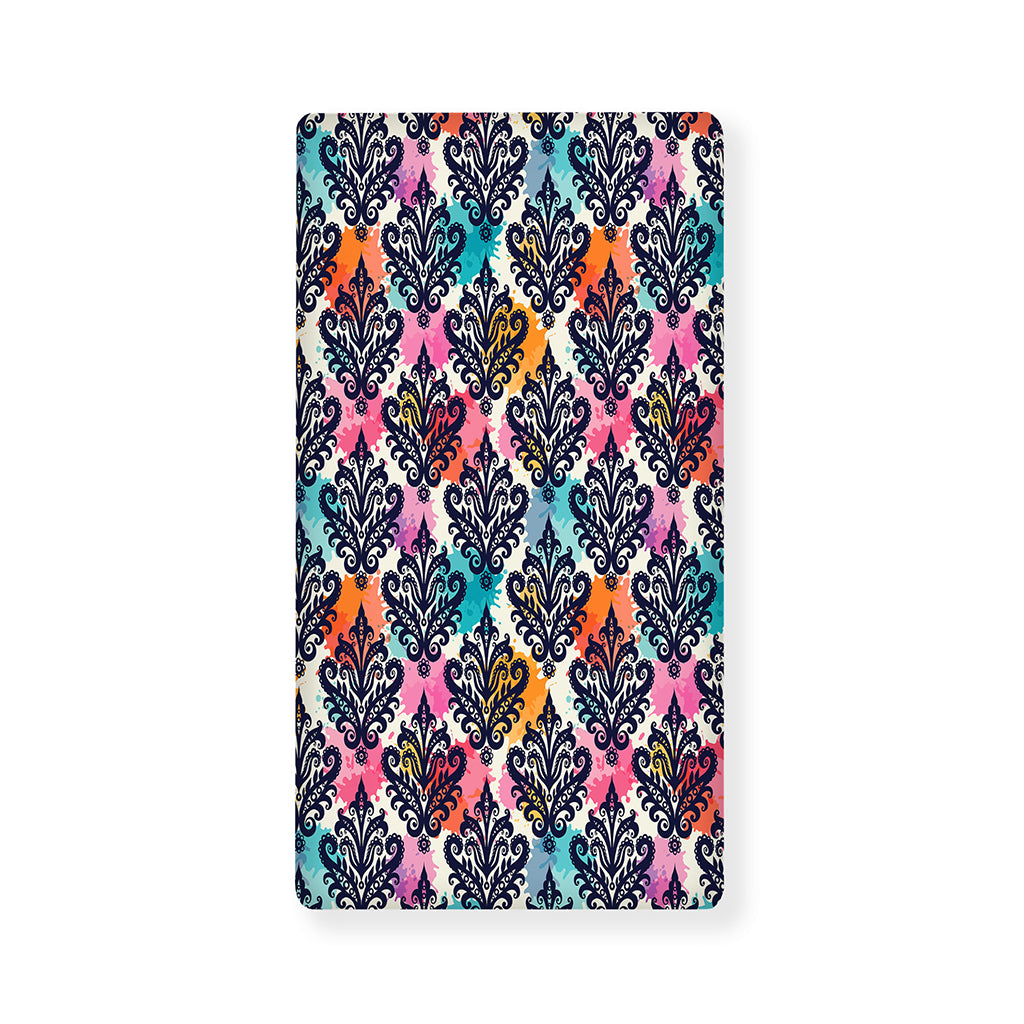Colorful Damask Pattern Print Baby Crib Sheet