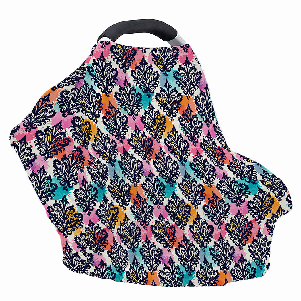 Colorful Damask Pattern Print Baby Seat Cover