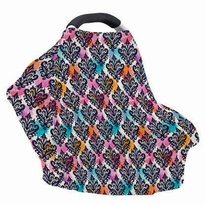 Colorful Damask Pattern Print Baby Seat Cover
