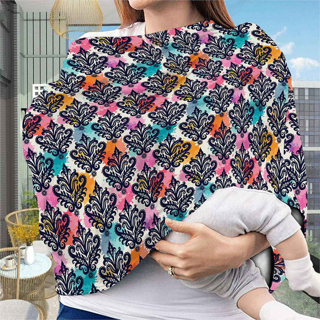 Colorful Damask Pattern Print Baby Seat Cover