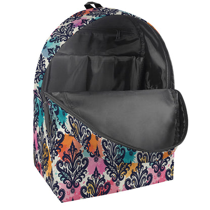 Colorful Damask Pattern Print Backpack