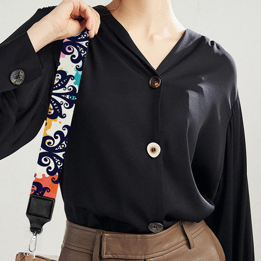 Colorful Damask Pattern Print Bag Strap