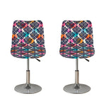 Colorful Damask Pattern Print Bar Stool Covers