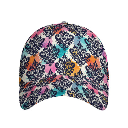 Colorful Damask Pattern Print Baseball Cap