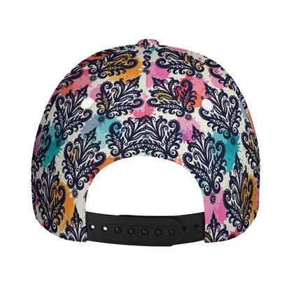 Colorful Damask Pattern Print Baseball Cap
