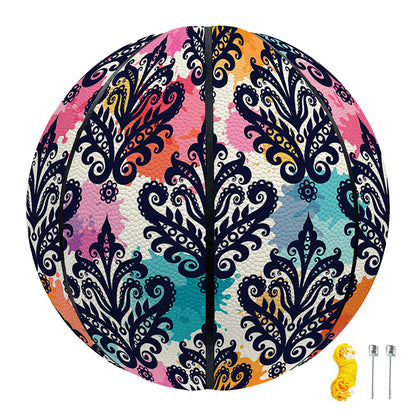 Colorful Damask Pattern Print Basketball